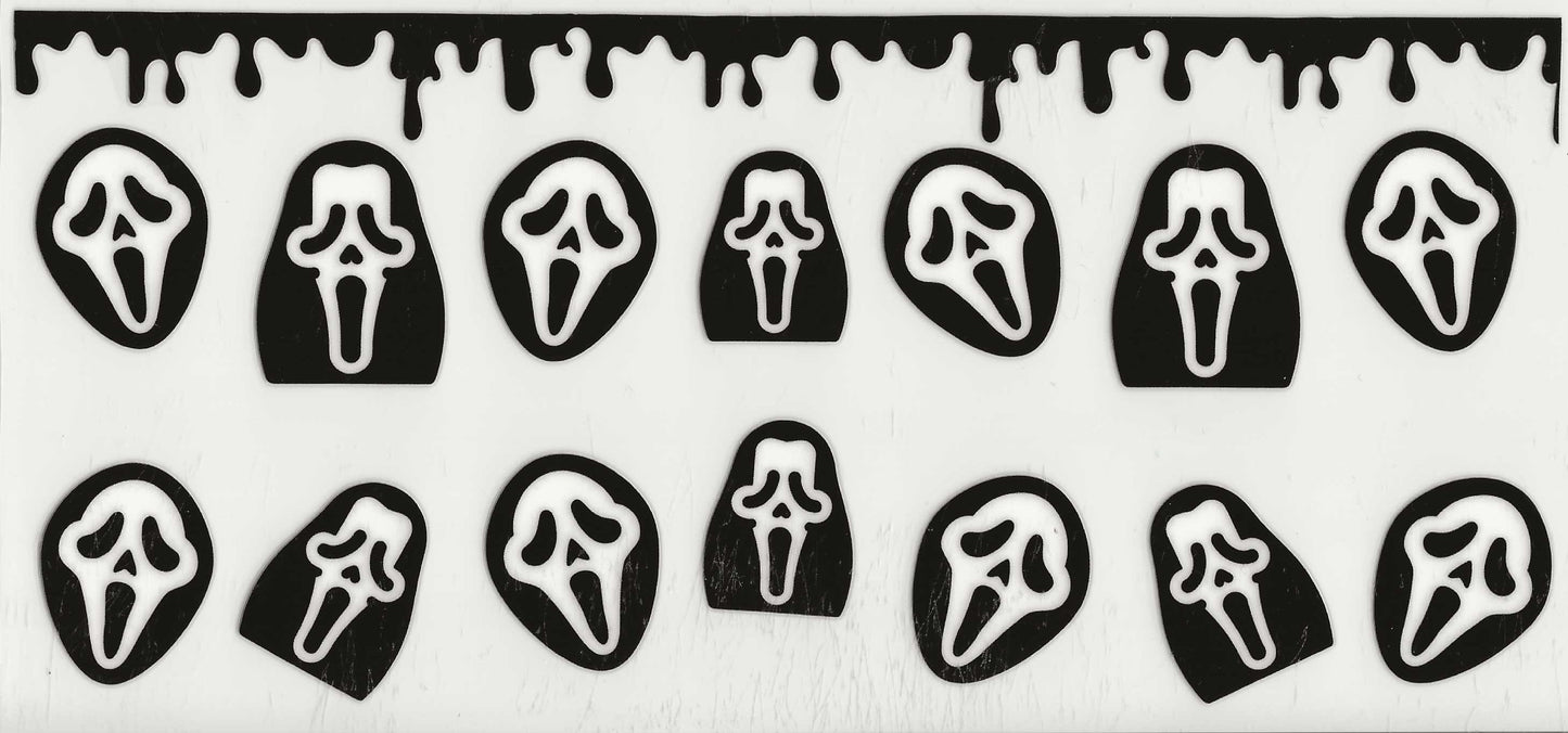 Horror - Ghostface with white face and black drip (56)