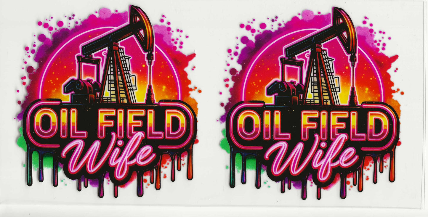 Oilfield 05 - Oil Field Wife pink background