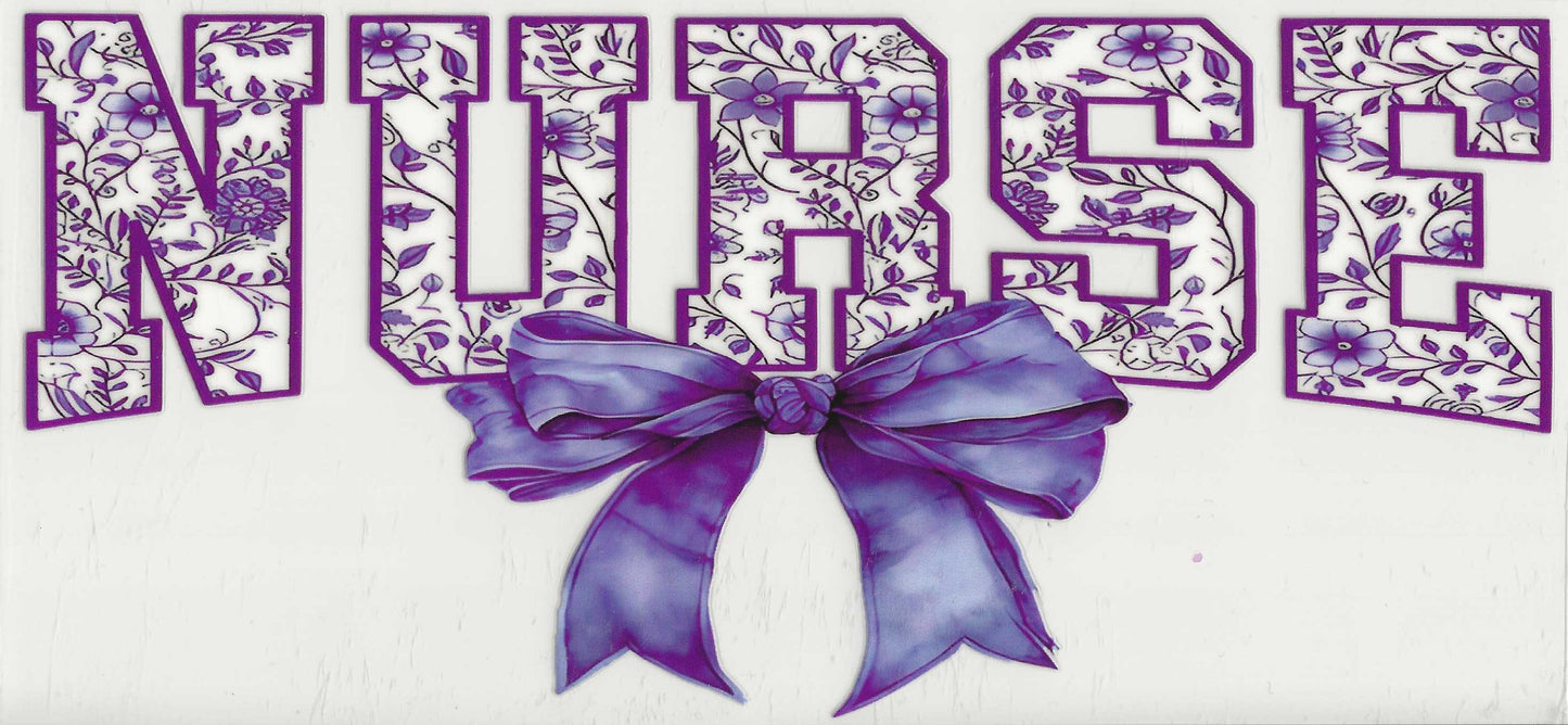 Occupation 46 - Nurse Purple bow (21)