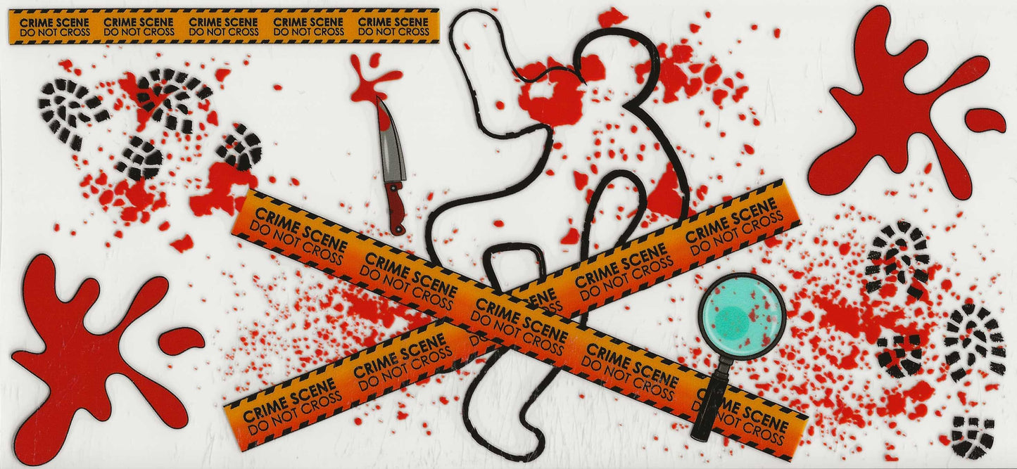 True Crime - Crime Scene with outline facing left