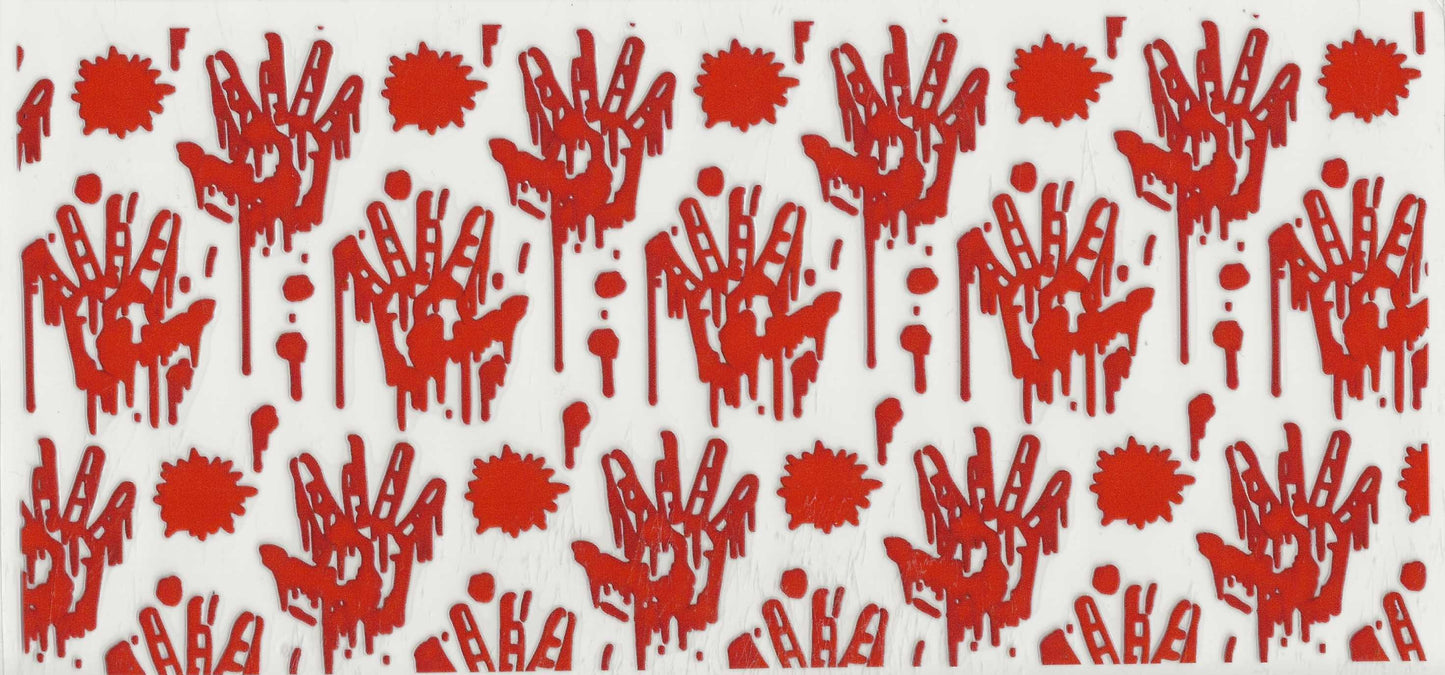 Horror blood splatter - Hand print full page