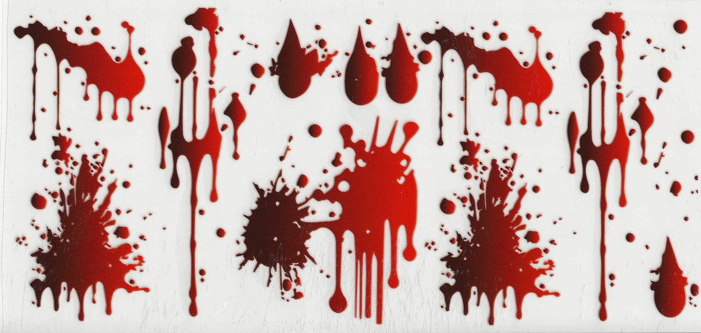 Horror blood splatter - (7) Blood drops, drip and splatter