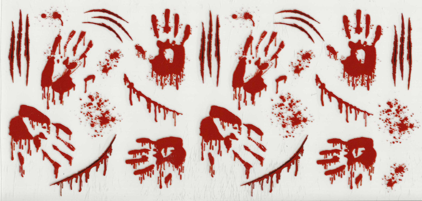 Horror blood splatter - (10) Claw marks and handprints