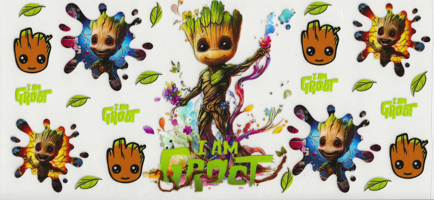 Groot 07 - I AM GROOT standing with small faces of groot
