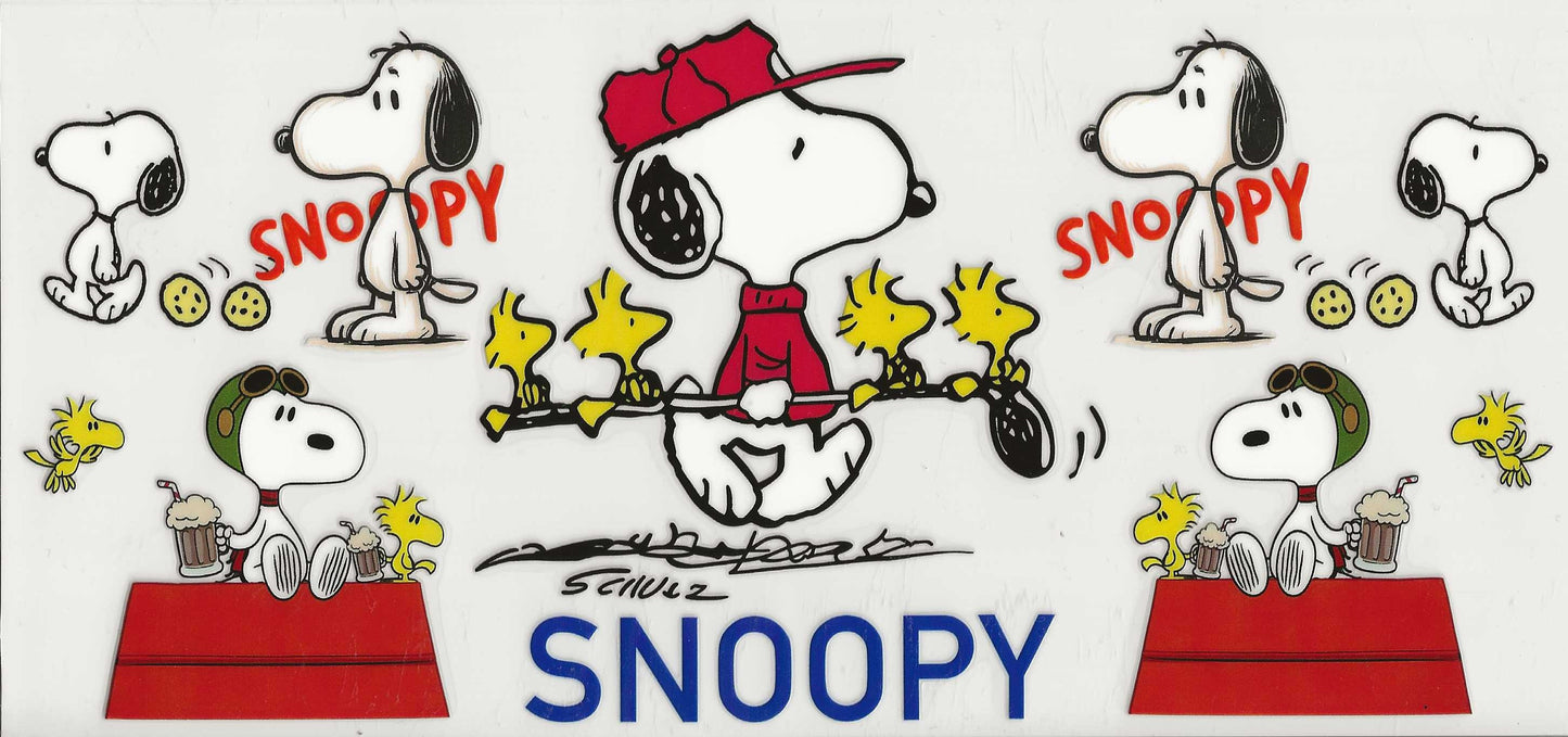 Snoopy 13 - Snoopy carrying golf club with Woodstock