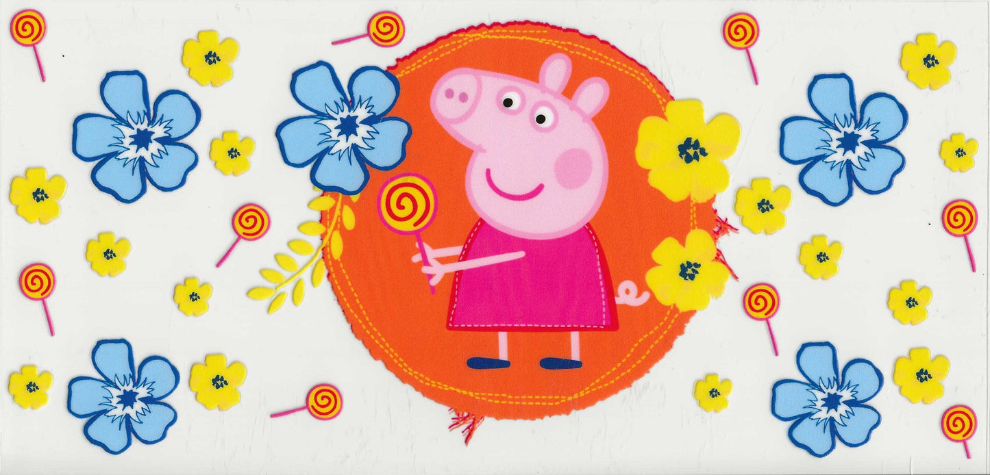 Peppa Pig 01 - Orange circle background