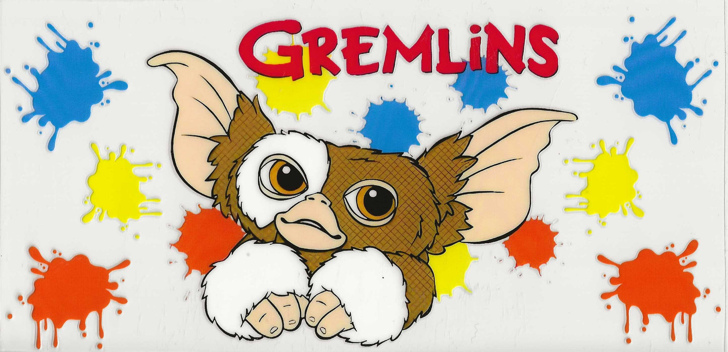 Gremlins 03 - Gremlins with red, yellow, and blue paint splatters