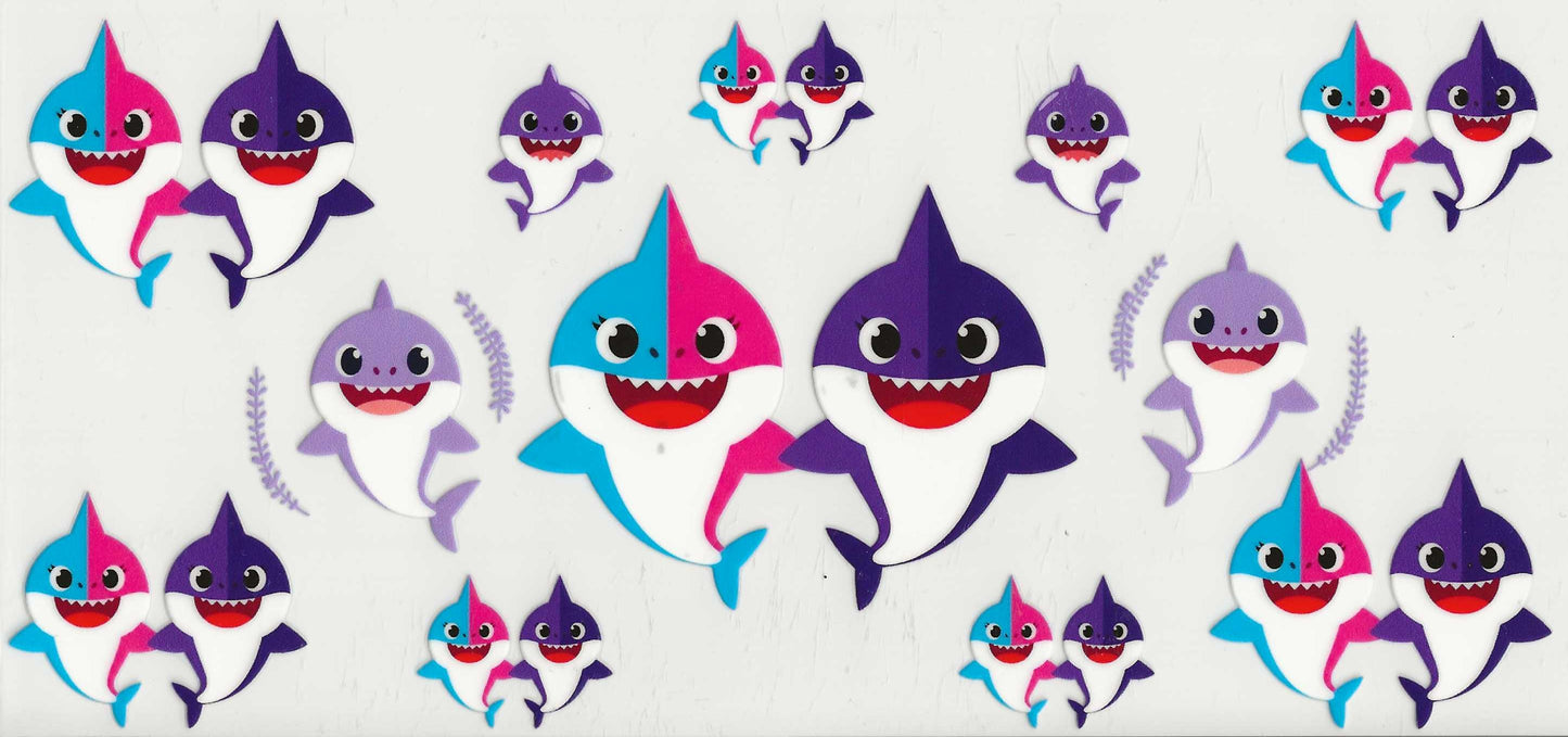 Baby Shark 01 - Blue/Pink and Purple Shark