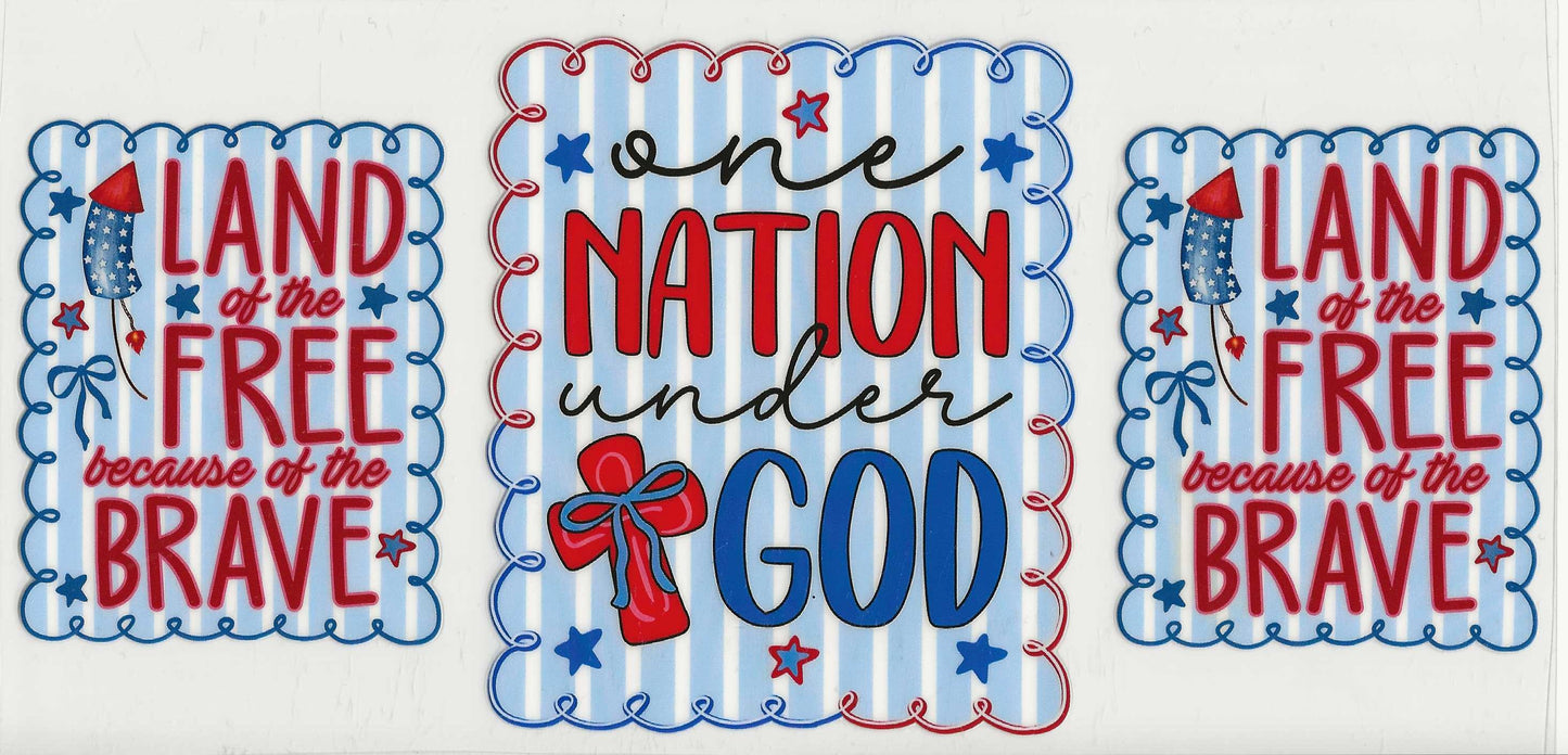 Patriotic 01 - One Nation Under God (blue stripes)