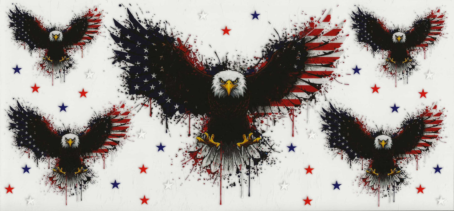 Patriotic 25 - Eagles with flags on wings