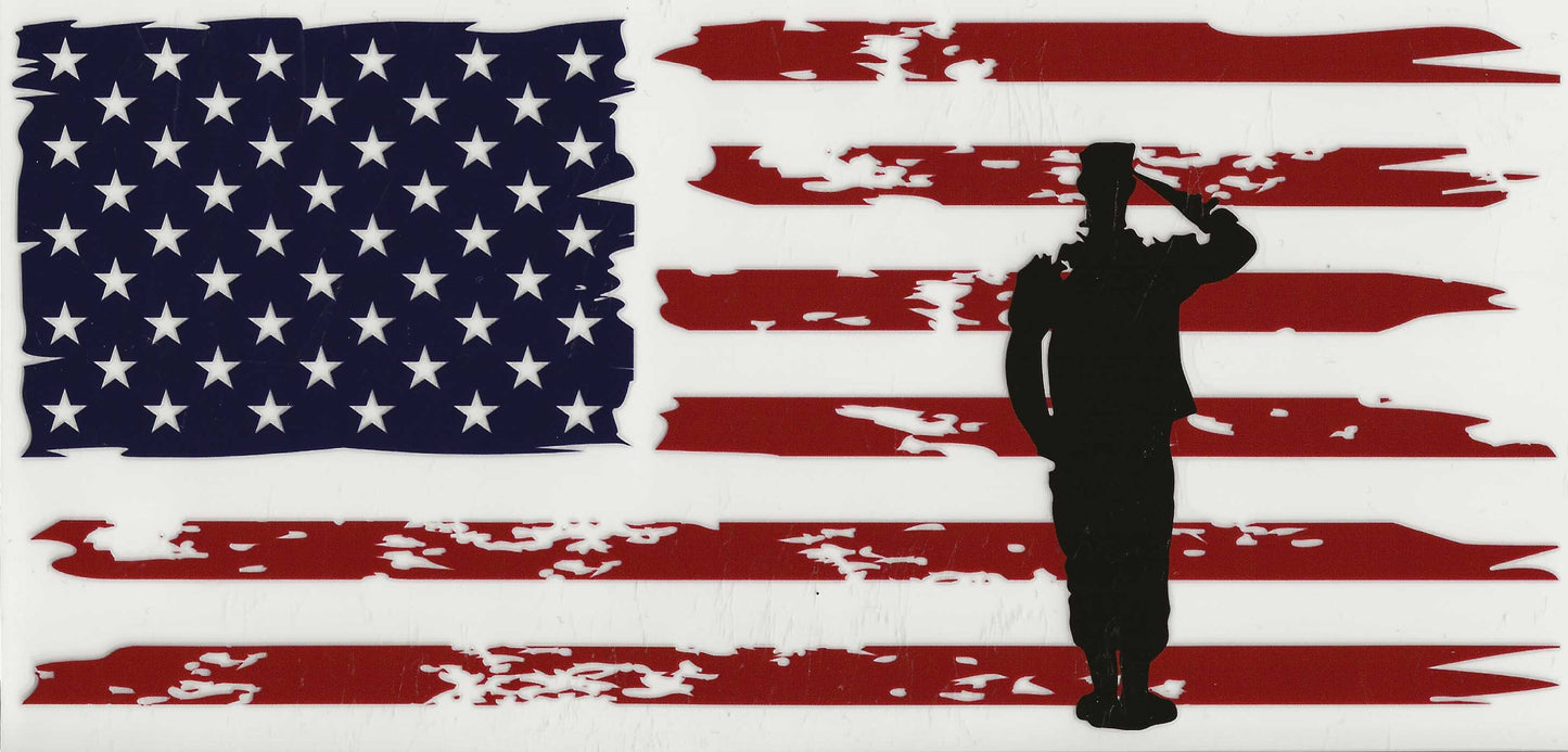 Patriotic 26 - American Flag with soldier