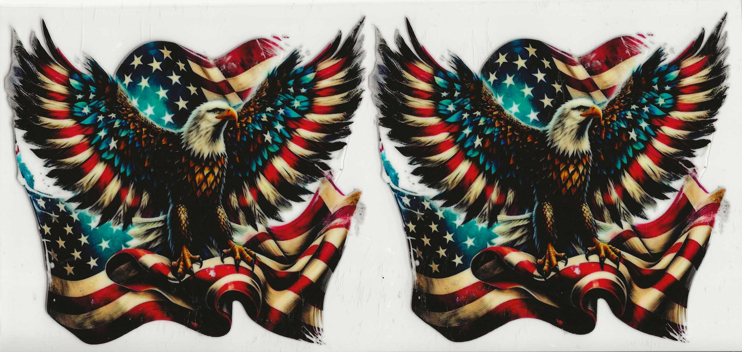 Patriotic 32 - American Eagle on American Flag