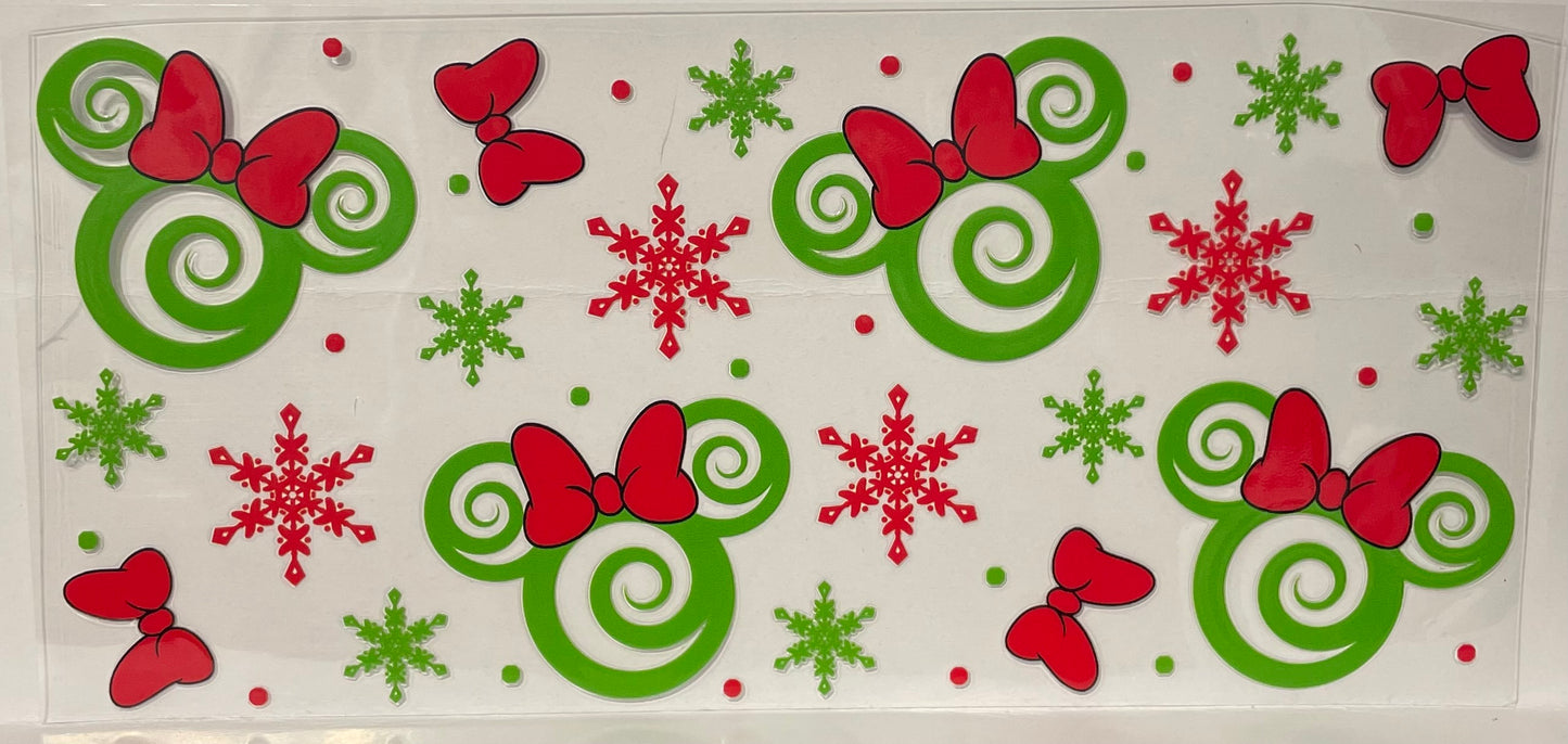 C6 - Red and Green Minnie Swirl Face