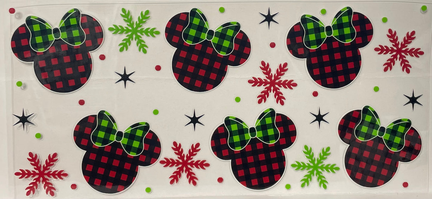 C9 - Minnie Red Plaid with Green Plaid Bow