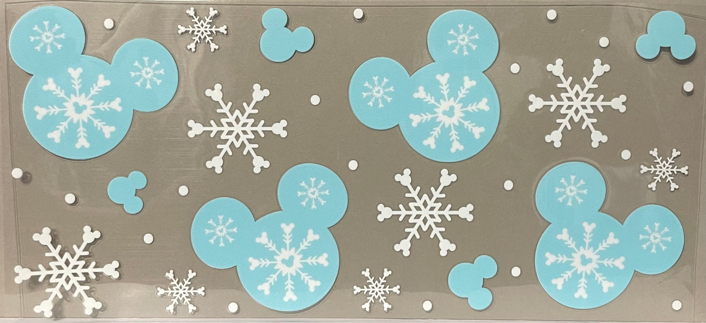 C10 - Mickey Light Blue Face with White Snowflake