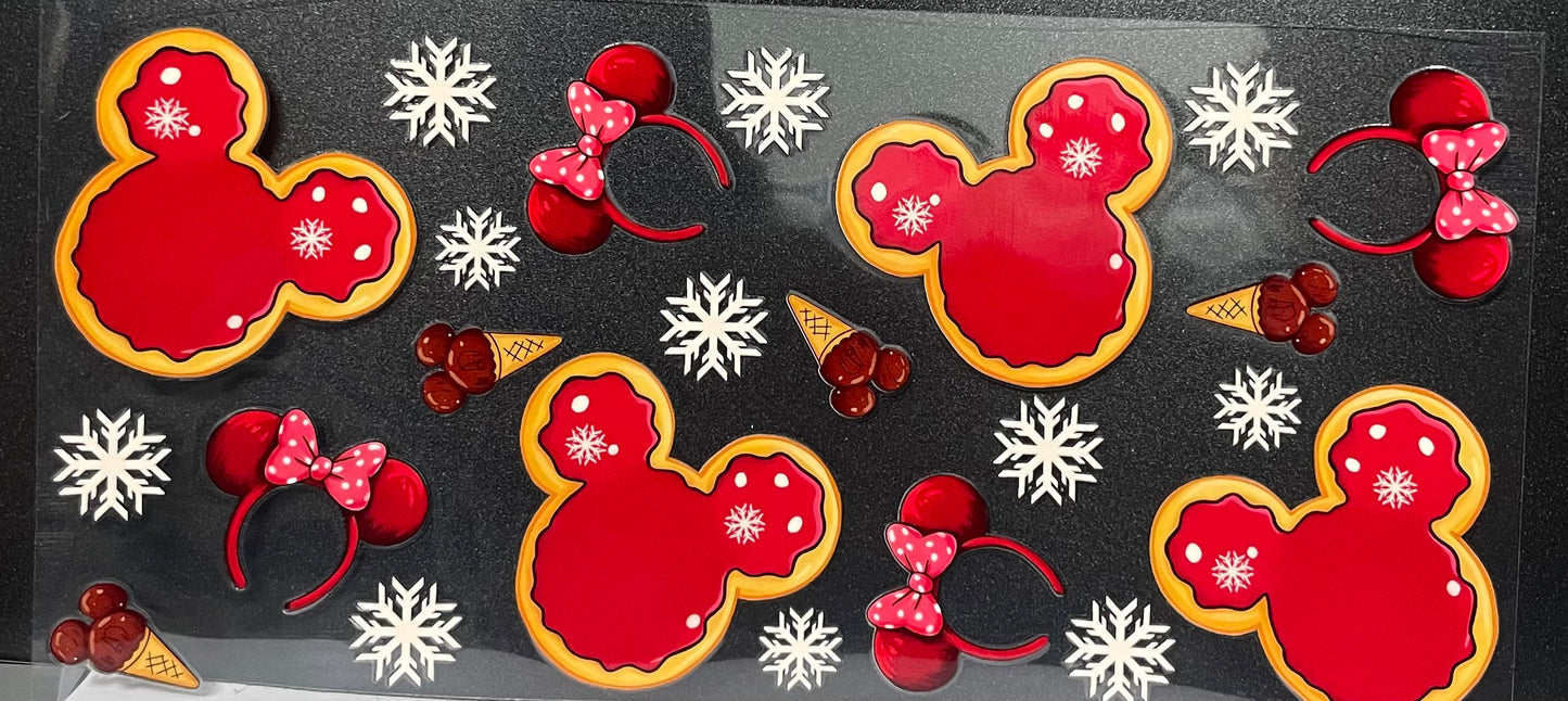 C11 - Red Mickey Faces outlined in Yellow