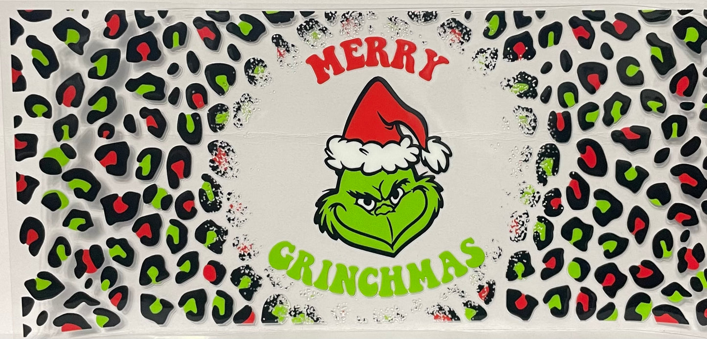 C53 - Merry Grinchmas with Red/Green Cheetah Print