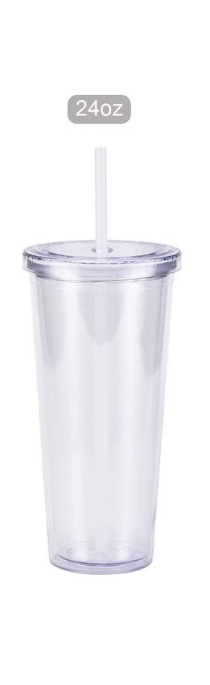 24 oz Acrylic Snow globe Tumblers (Lava)