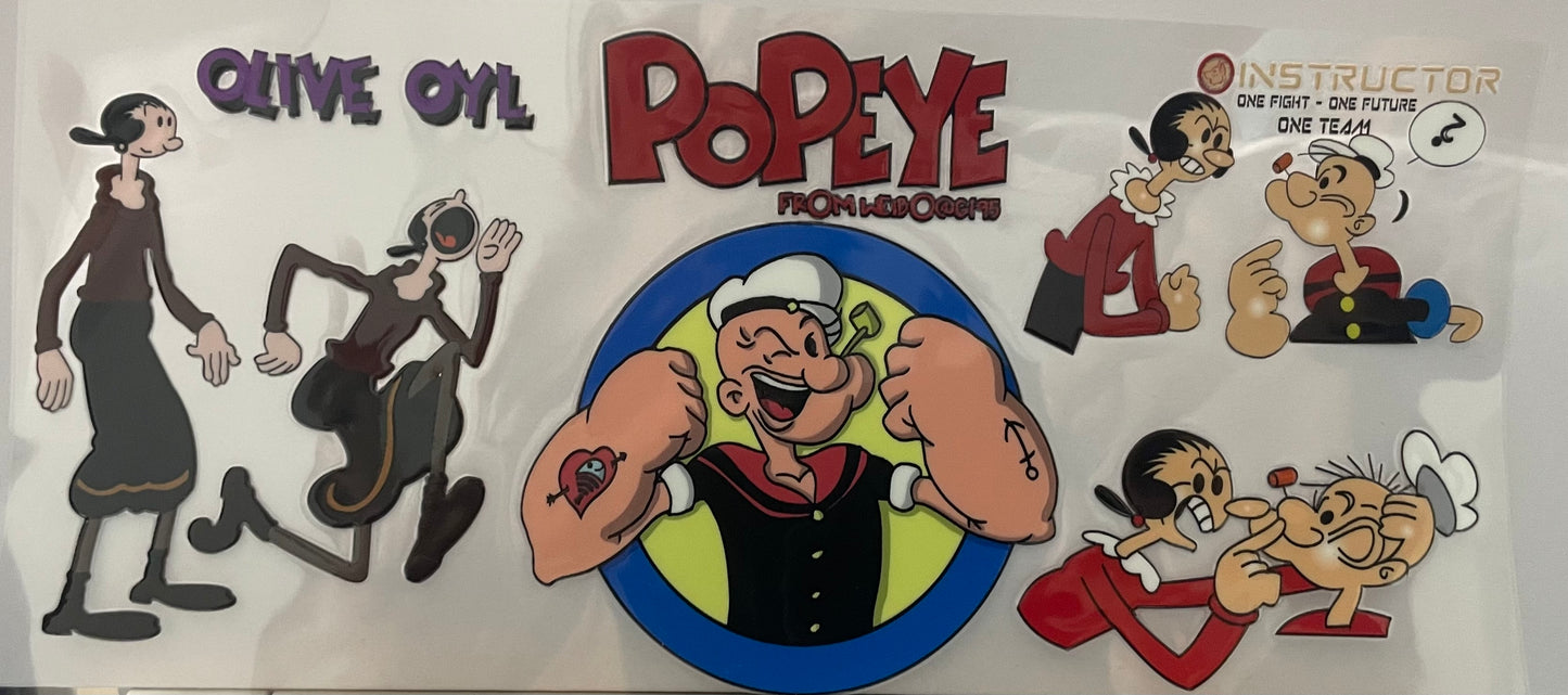 Popeye 03 - Popeye Blue Circle Yellow background