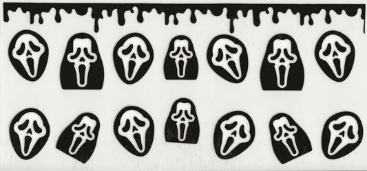 Horror - Ghostface with white face and black drip (56)