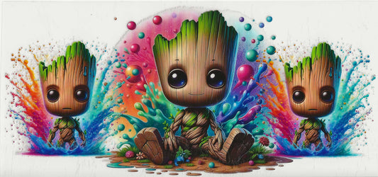 Groot 15 - 3 pictures of Groot splashed in paint
