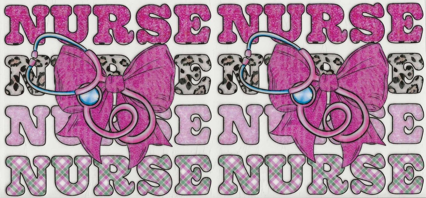 Occupation 46 - Nurse nurse nurse with pink bow w/stethoscope (19)