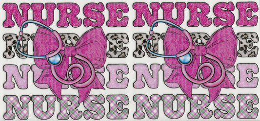 Occupation 46 - Nurse nurse nurse with pink bow w/stethoscope (19)