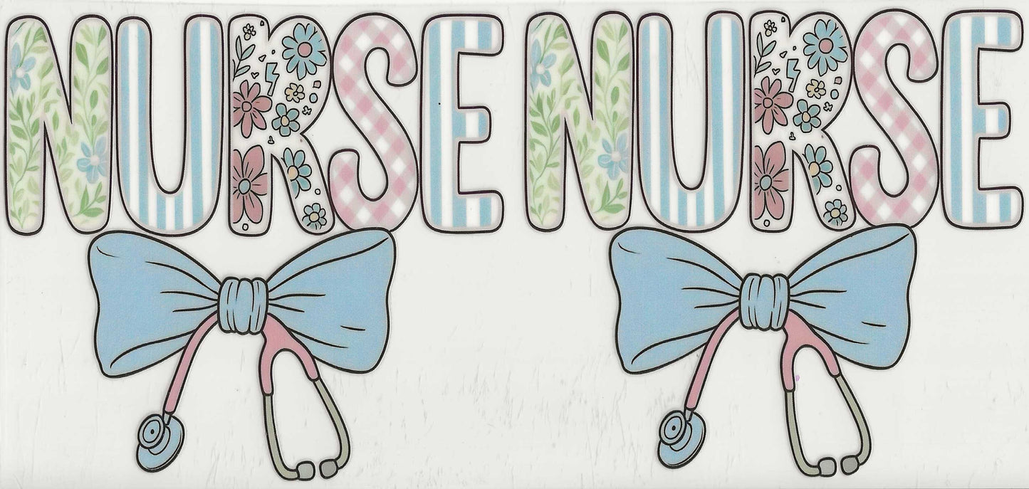 Occupation 46 - Nurse different pattern on letters (green, blue, pink) (25)