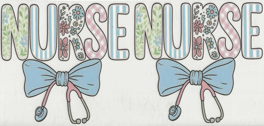 Occupation 46 - Nurse different pattern on letters (green, blue, pink) (25)