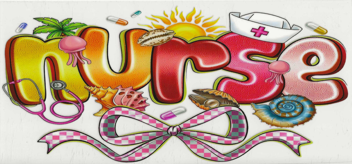 Occupation 46 - Nurse sea life with checkered bow (35)