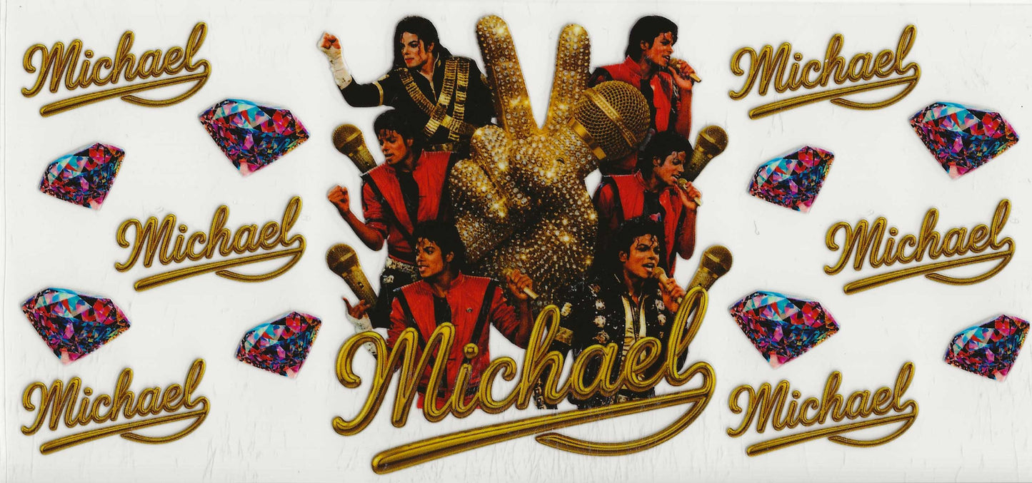 Singer - MJ Micheal (Gold letters) and diamonds