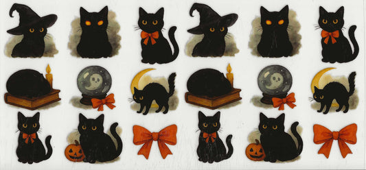 Halloween - (17) Black Cats, books, crystal ball