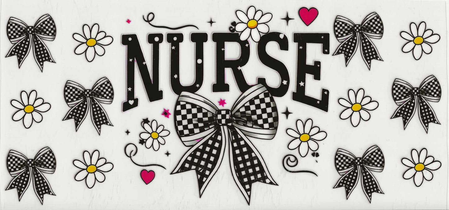 Occupation 46 - Nurse Checkered bow (1)
