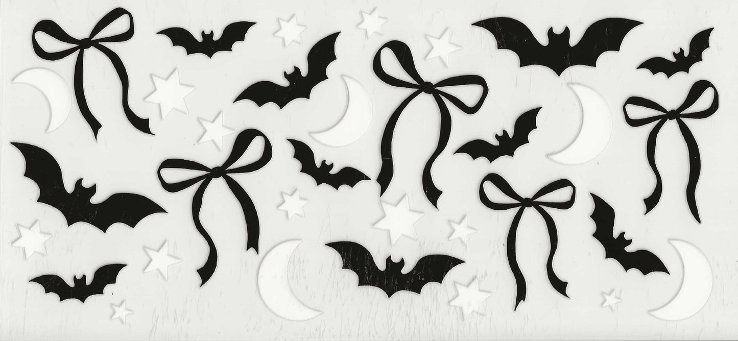 Halloween - (21) Bat, Ribbon bow, Bat, and Stars