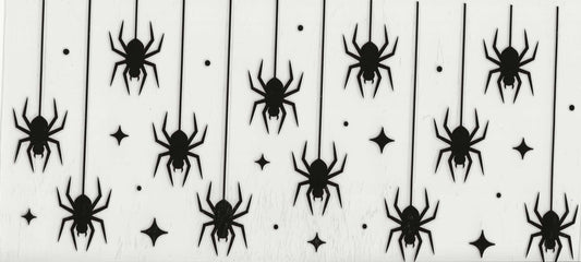 Halloween - (22) Spiders hanging down on webs
