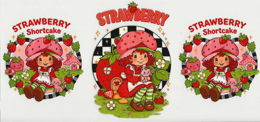 Strawberry Shortcake 08 - Black/White Checker in background