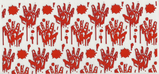 Horror blood splatter - Hand print full page