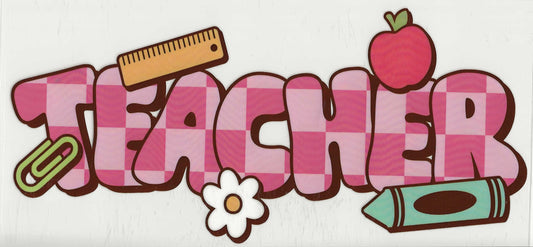 Occupation 53 - Teacher (pink and mauve checkered) (5)