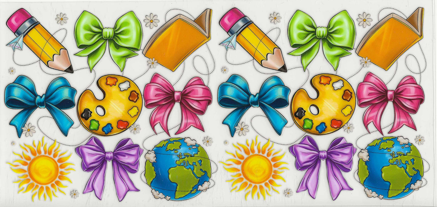 Occupation 53 - Teacher pencils, bows, books, art paint, earth (8)