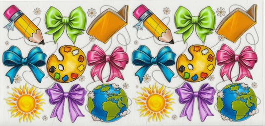 Occupation 53 - Teacher pencils, bows, books, art paint, earth (8)