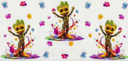 Groot 02 - Small colorful flowers throughout the wrap