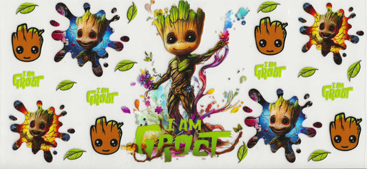 Groot 07 - I AM GROOT standing with small faces of groot