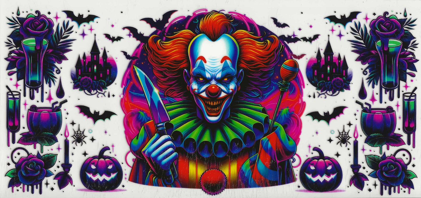 Horror - IT clown w/purple pumpkins (37)