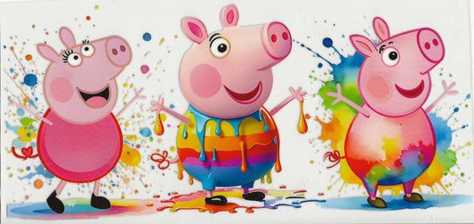 Peppa Pig 02 - 3 Peppa Pig covered in paint