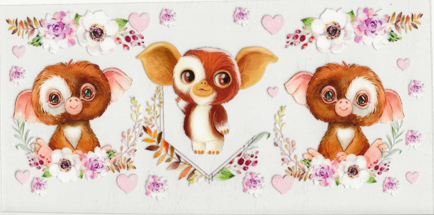 Gremlins 10 - Pink hearts and flowers