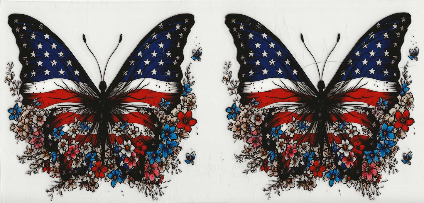 Patriotic 08 - Butterflies (USA flag)