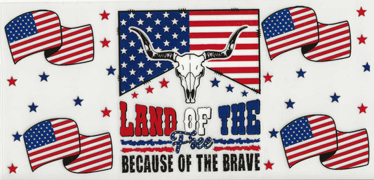 Patriotic 11 - Land of the Free (Steer skull)