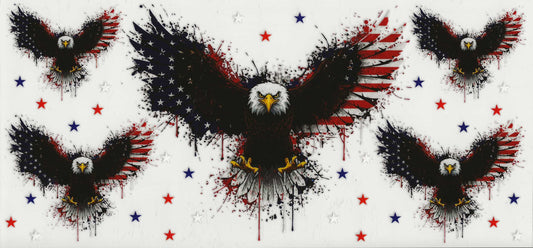 Patriotic 25 - Eagles with flags on wings