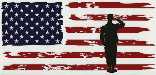 Patriotic 26 - American Flag with soldier