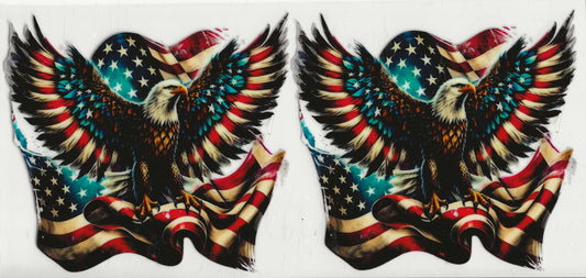 Patriotic 32 - American Eagle on American Flag